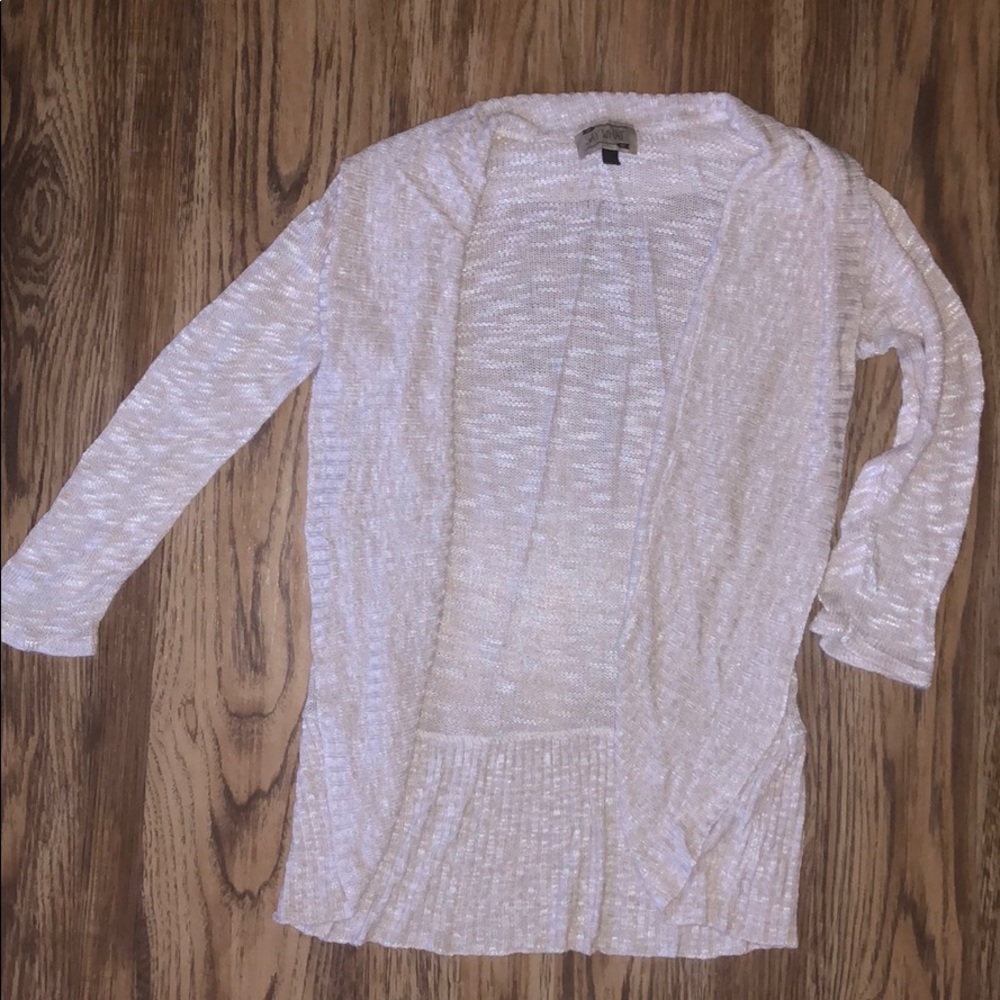 Tan Cardigan fitted sleeves waist